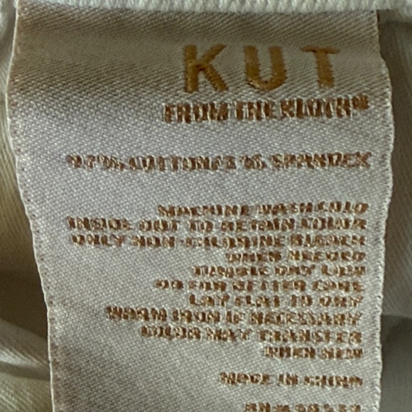 Kut From The Kloth Hailey High Rise White Denim Bermuda Shorts Size 6 - Picture 14 of 14